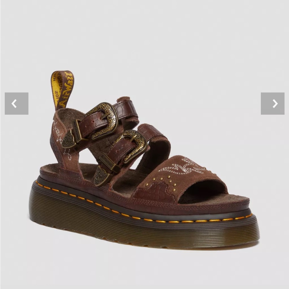 Dr Martens gryphon gothic americana leather platform sandals